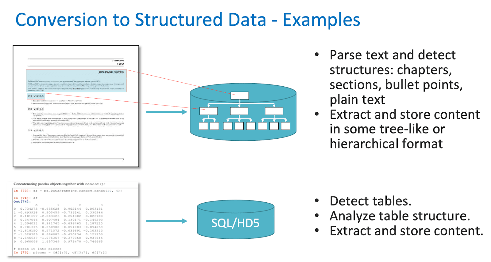 Conversion to Structured Data