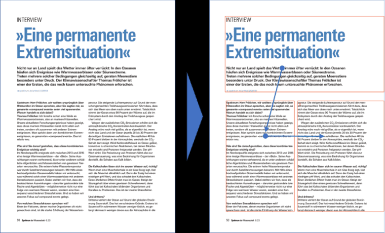 Simple multi-column detection.