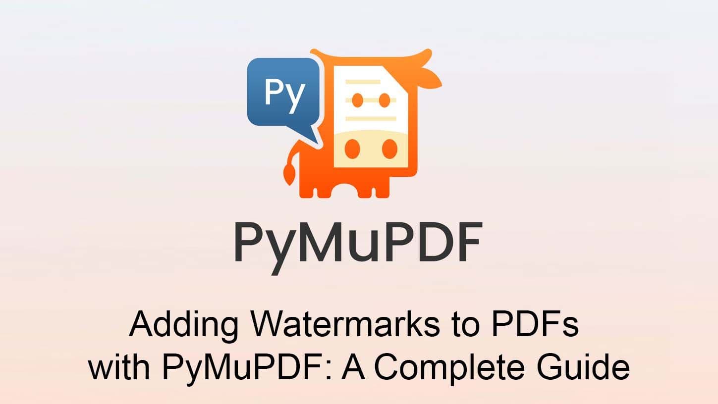 Adding Watermarks to PDFs with PyMuPDF