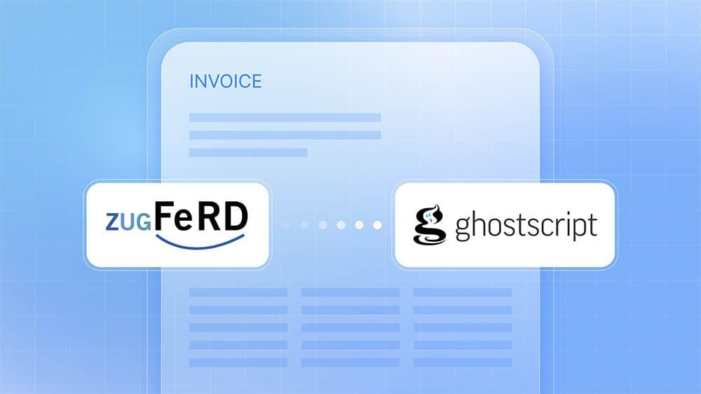 ZUGFeRD Ghostscript